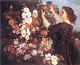 Gustave Courbet Canvas Paintings - The Trellis